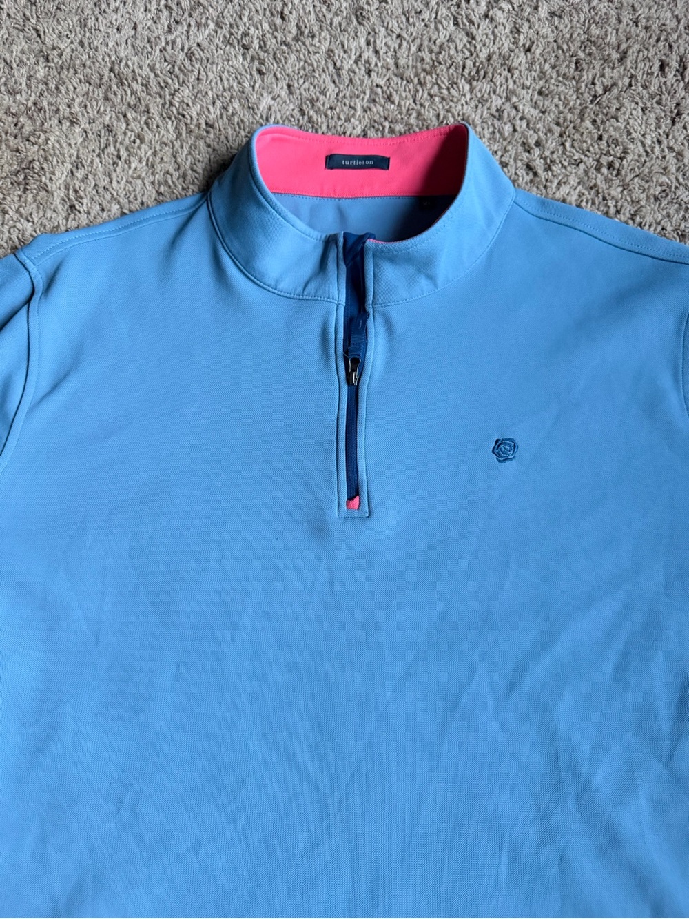 Turtleson Golf Q-Zip Pullover Sweatshirt XL Rose Logo Golf Club